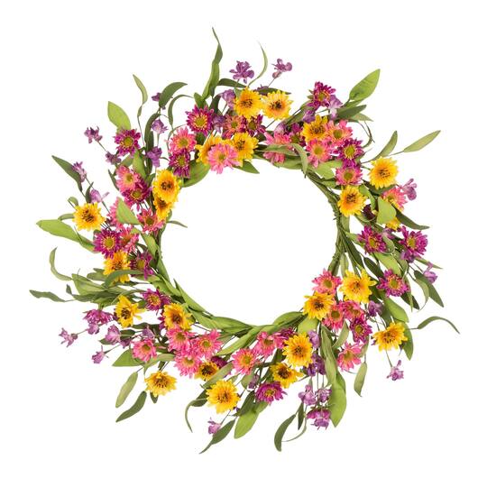 Glitzhome® 24" Chrysanthemum Wreath